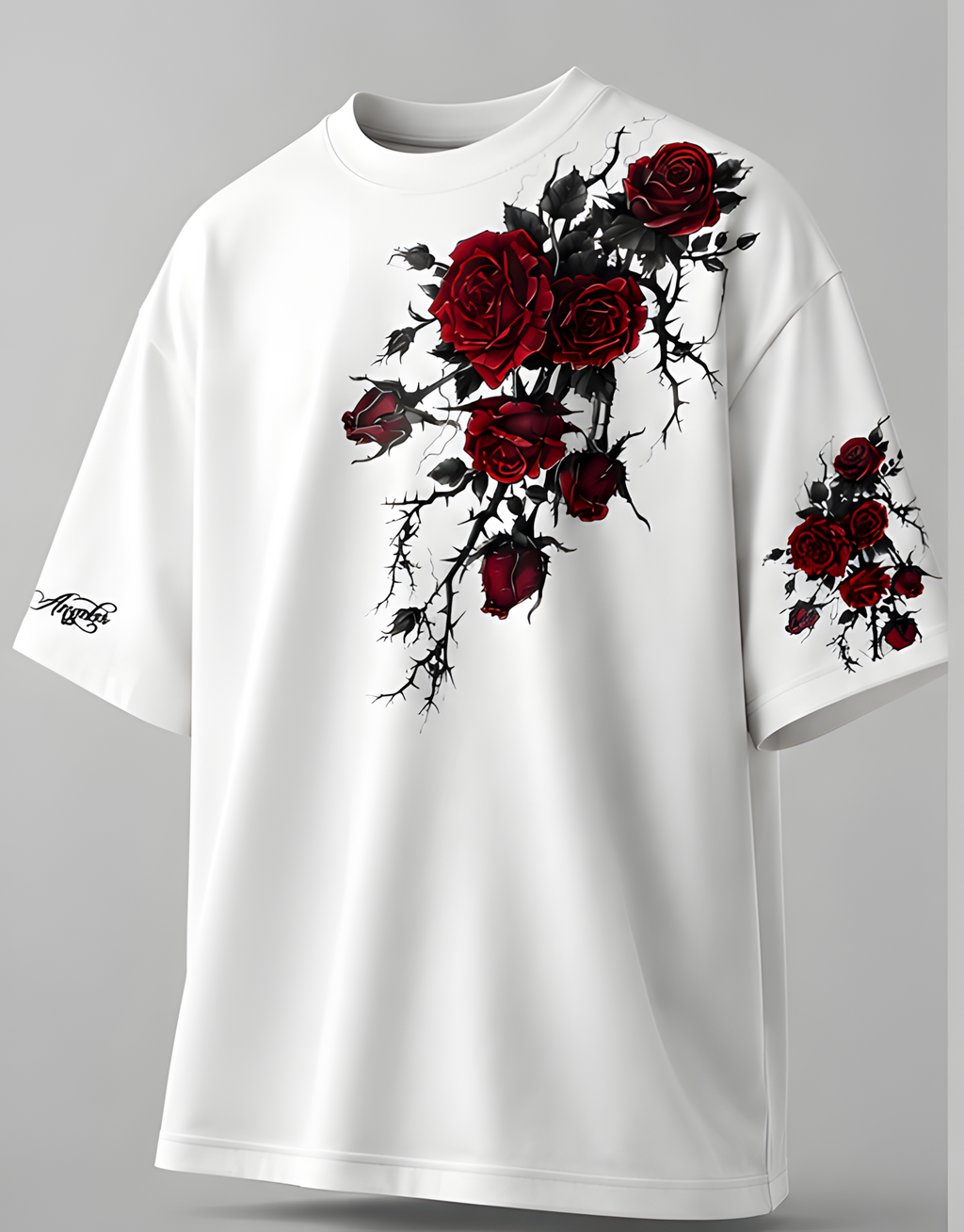 Rose White Oversized T-Shirt