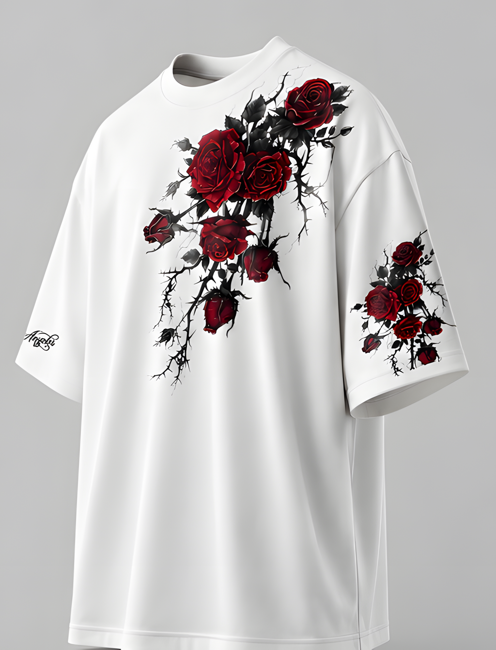 Rose White Oversized T-Shirt