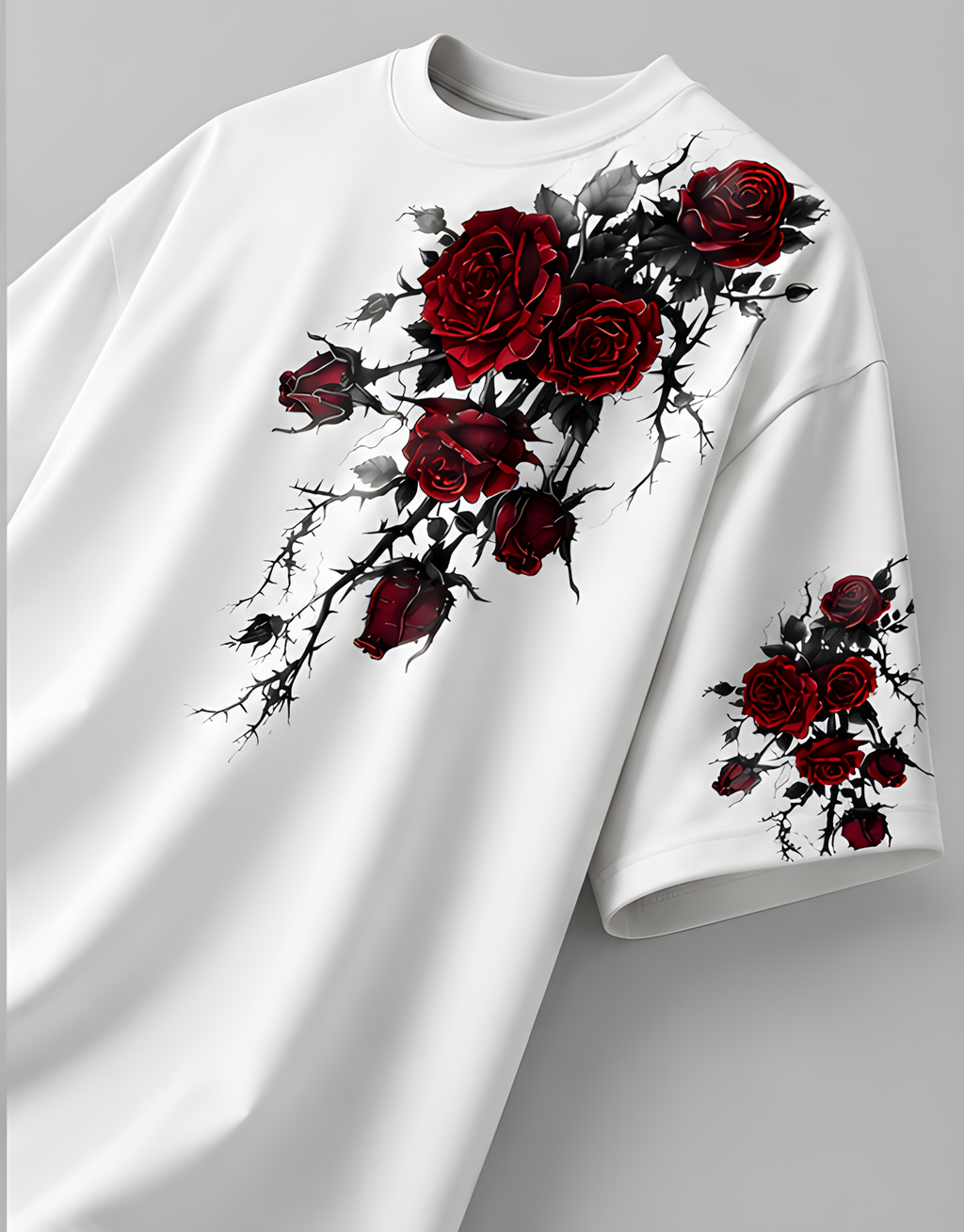 Rose White Oversized T-Shirt