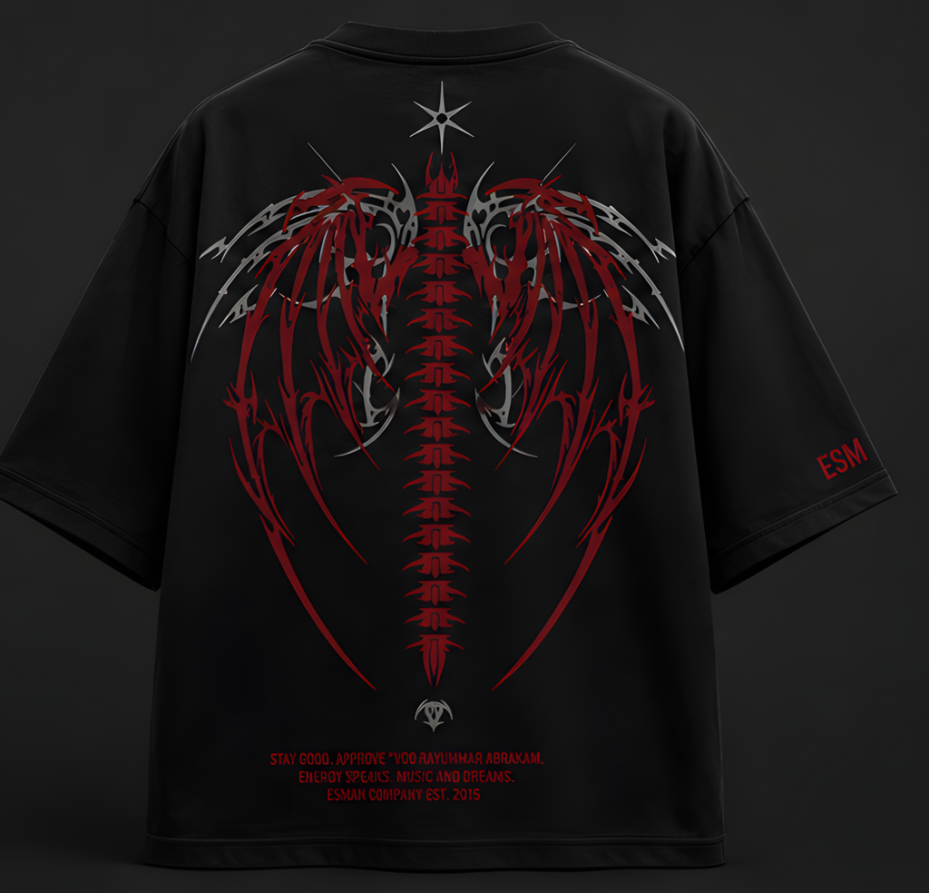 Blacken Oversized Black T-Shirt