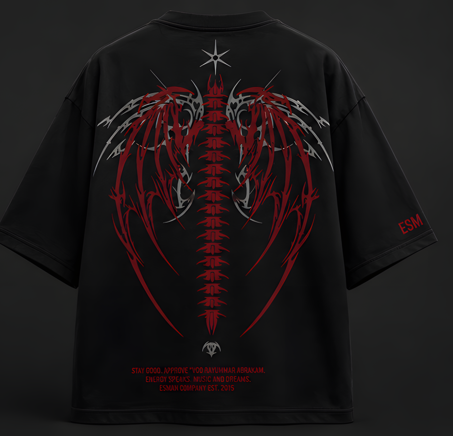 Blacken Oversized Black T-Shirt