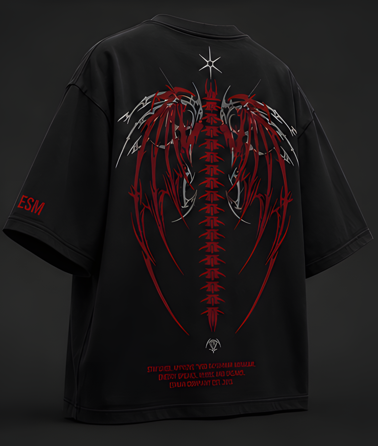 Blacken Oversized Black T-Shirt