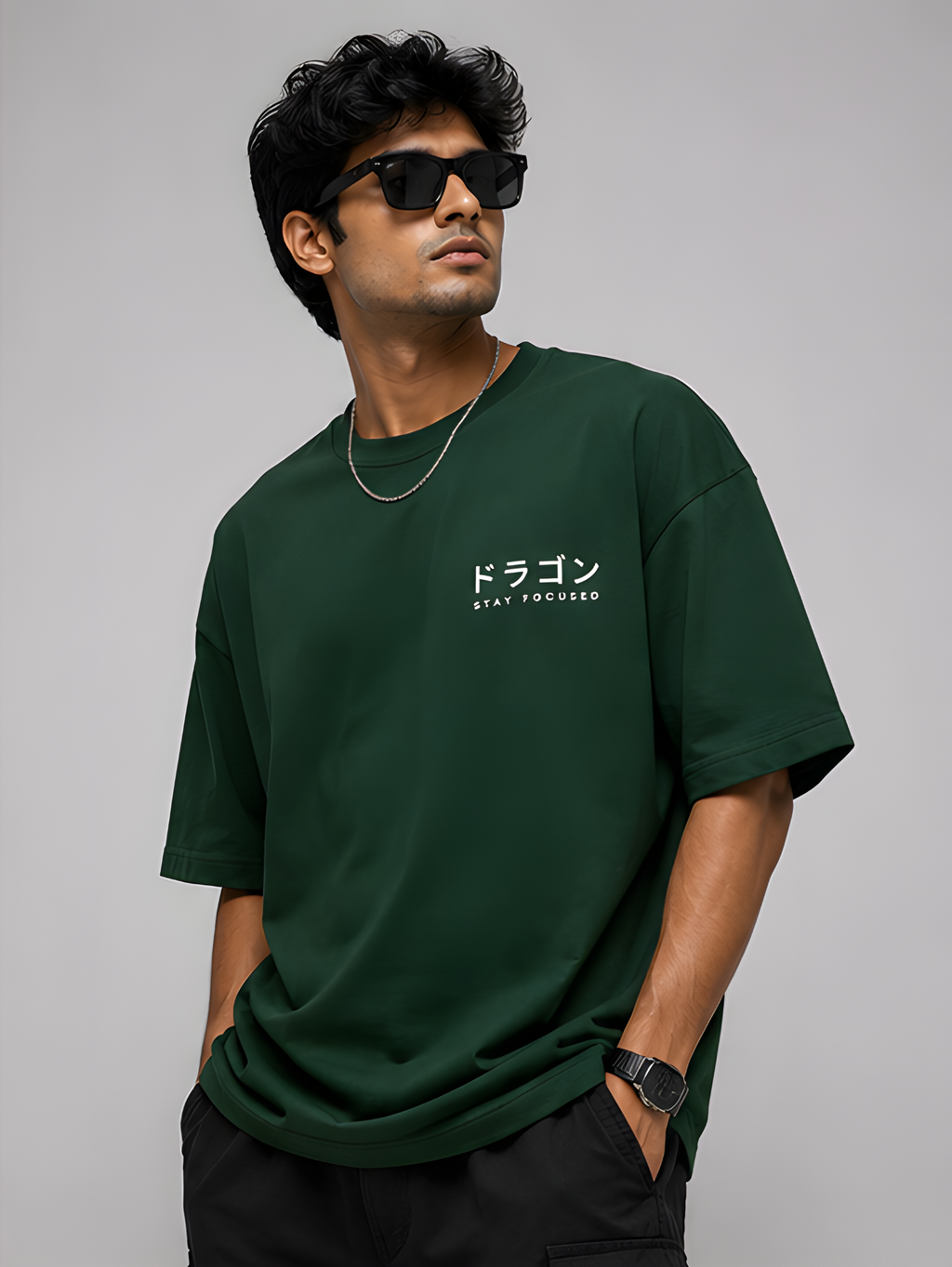 Dragon Oversized T-Shirt – Forest Green