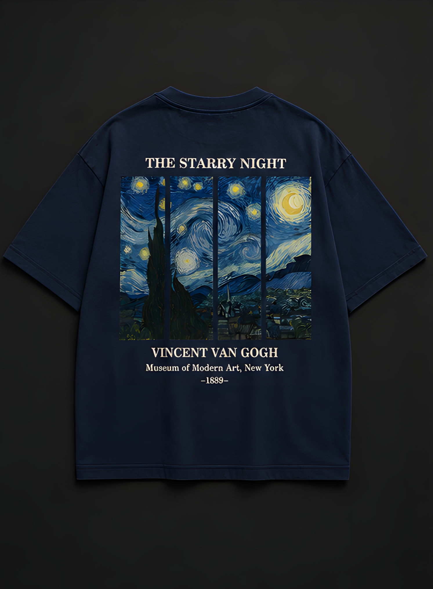 The Starry Night Oversized T-Shirt – Premium Graphic Tee by EQISTE