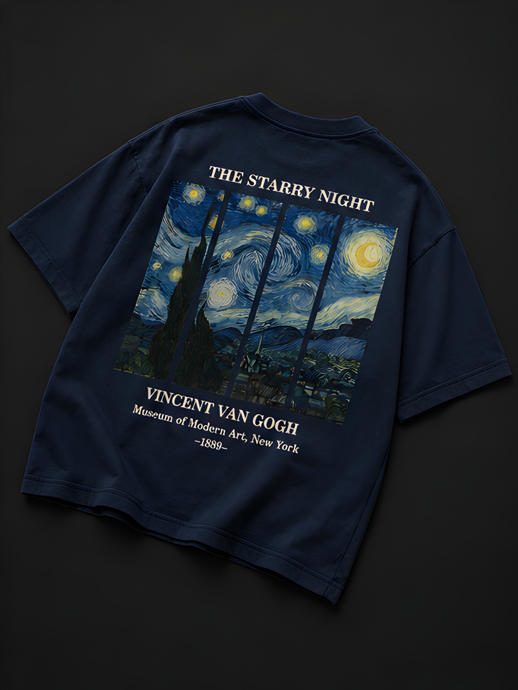 The Starry Night Oversized T-Shirt – Premium Graphic Tee by EQISTE