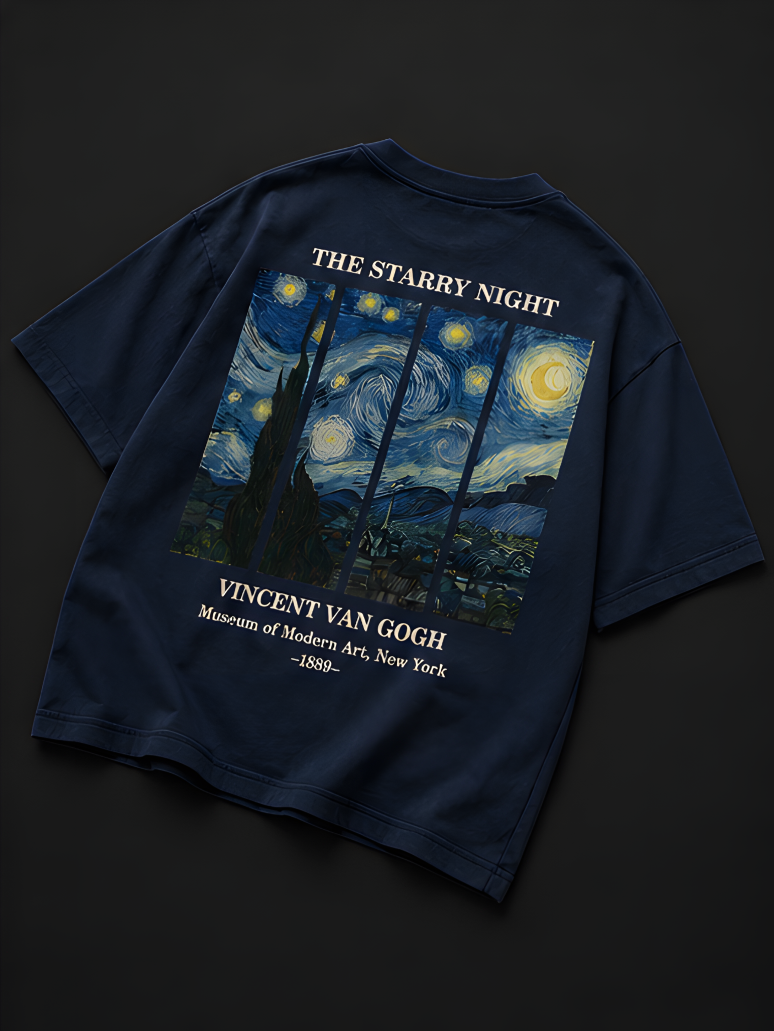 The Starry Night Oversized T-Shirt – Premium Graphic Tee by EQISTE