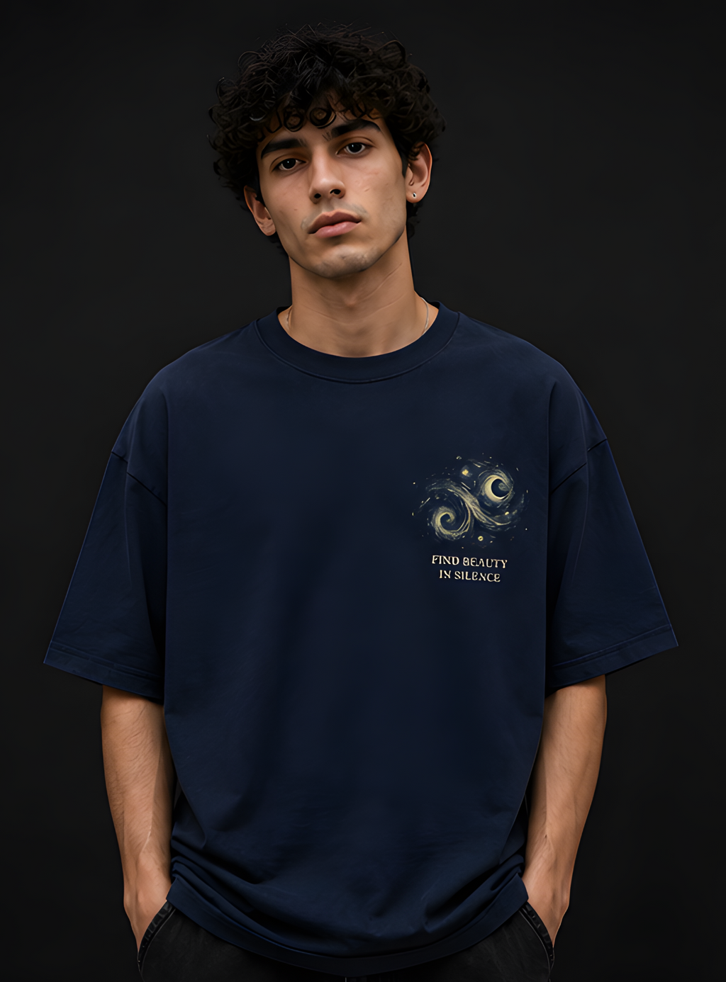 The Starry Night Oversized T-Shirt – Premium Graphic Tee by EQISTE