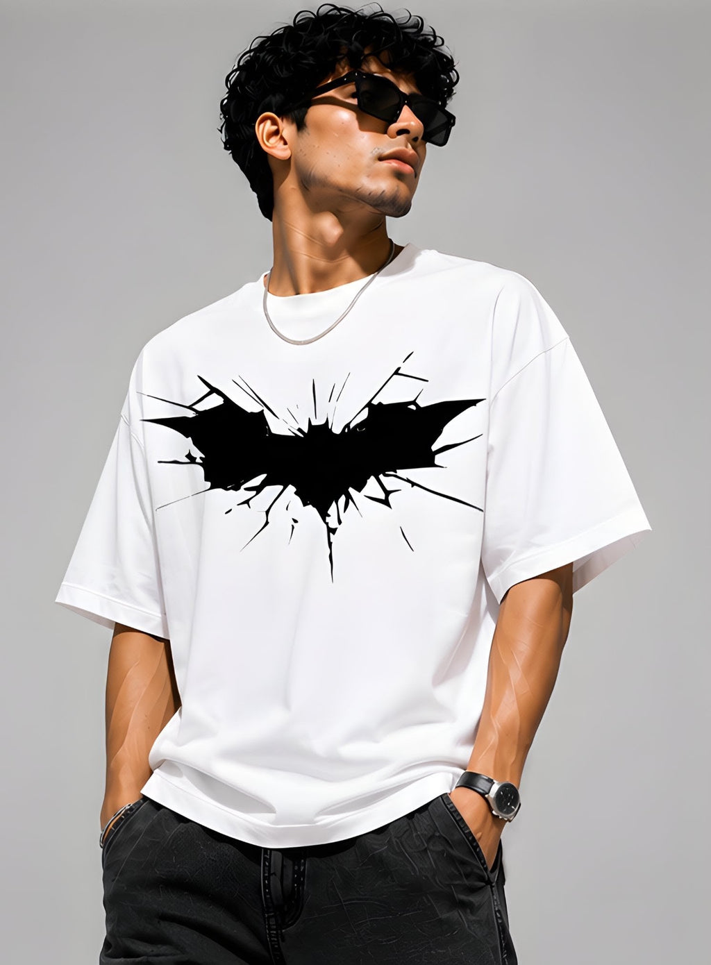 Batman White Oversized T-Shirt