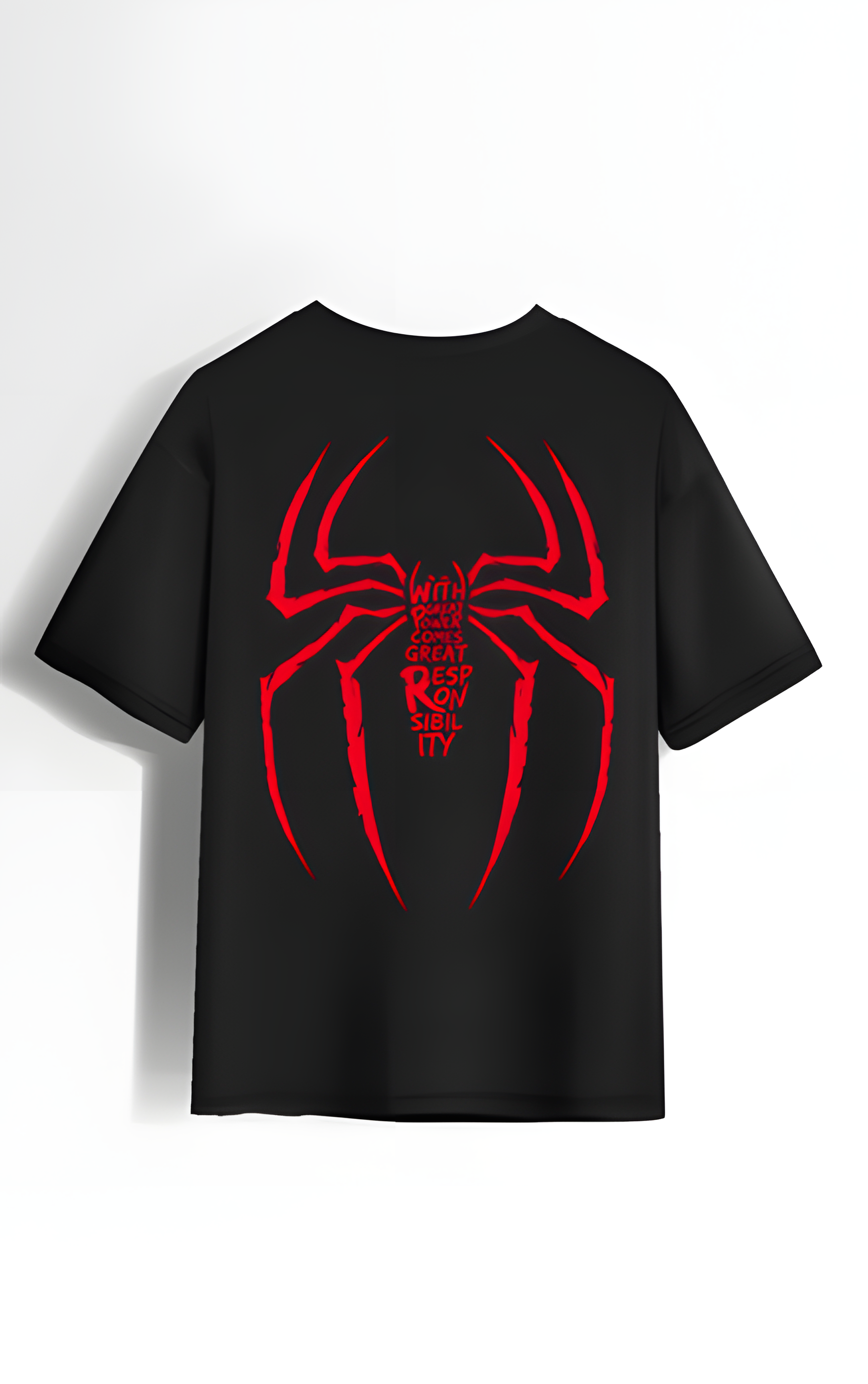 Spiderman Black Oversized T-shirt