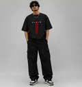 Paris Oversized Black T-Shirt